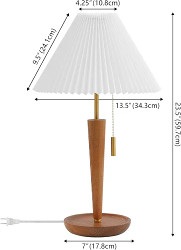 Miniatura 3 de SAFAVIEH Lighting Collection Ronny - Lámpara de mesa con acabado de madera (bombilla LED incluida)