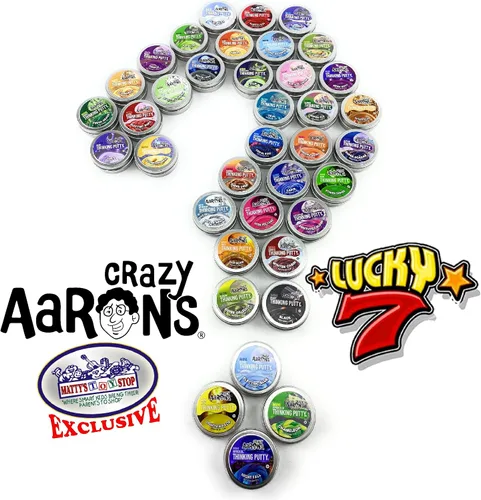 Miniatura 4 de Matty's Toy Stop Crazy Aaron's Putty Mini Tins Lucky 7 Surprise Gift Set Party Bundle – Paquete de 7 (0.47 oz cada uno), varios