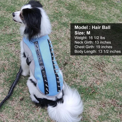 Miniatura 5 de Chaleco de enfriamiento para perro, arnés de verano para pequeño, mediano, reflectante, sin tirones, con asa y protección contra picos