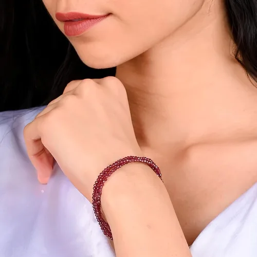 Miniatura 5 de Gempires Natural Multi Strand Beaded Bracelets Lightweight Handmade Gemstone Jewelry Hypoallergenic 8 Inch Gold Plated Stylish Everyday Wear Jewelry