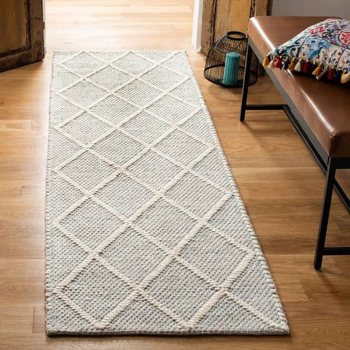 Miniatura 7 de SAFAVIEH Colección Natura - Alfombra decorativa de 2 x 3 pies, gris, hecha a mano de lana y viscosa, ideal para áreas de alto tráfico en entrada