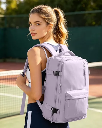 Miniatura 9 de VGCUB - Mochila grande para viaje, trabajo, negocios, mochila para laptop aprobada como equipaje de mano para vuelos, unisex, Púrpura, Grande, Large