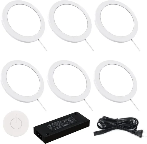 Miniatura 9 de VST Mini panel de iluminación para debajo del gabinete, 3 unidades, 3.94 pulgadas, 12 V, 2.5 W (total 7.5 W) con interruptor de atenuación Paquete