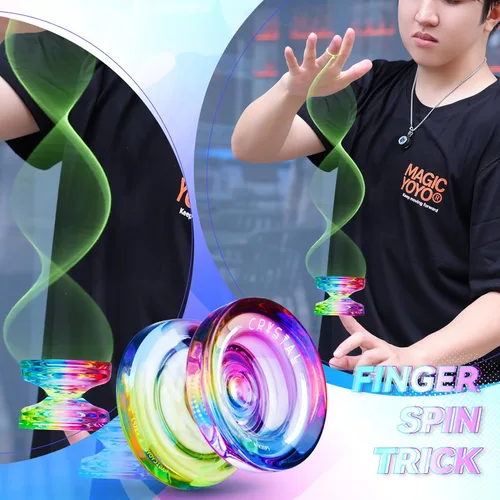 Miniatura 3 de MAGICYOYO Yoyo K2 Responsive para niños de 8 a 12 años, yoyo profesional para principiantes, yoyo de plástico de doble función con 12 cuerdas