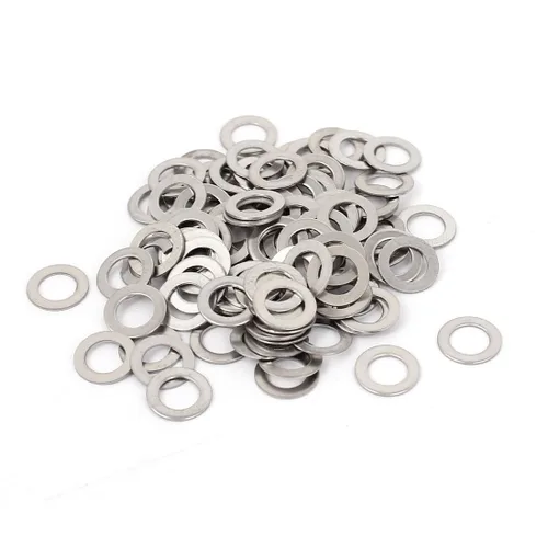 Miniatura 15 de uxcell Arandela plana redonda de acero inoxidable M3x6mmx0.0.197 in para tornillo de perno 100Pcs