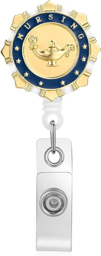 Miniatura 10 de Hanreshe Lindo carrete de insignia de enfermera retráctil con clip de corazón para enfermera, estudiante, médico, tarjetas de identificación