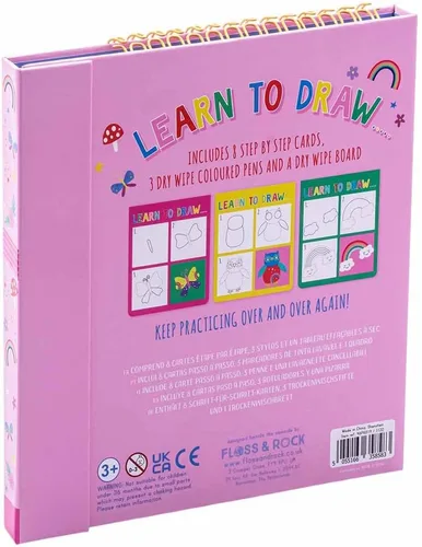 Miniatura 2 de Floss & Rock Rainbow Fairy Learn to Draw - Cuaderno de bocetos para 3 edades en adelante, 7.28 pulgadas de longitud, materiales de aprendizaje