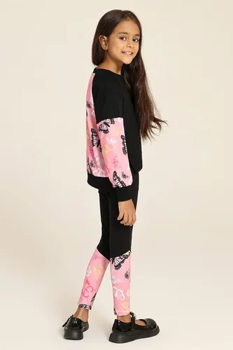 Miniatura 3 de Danna Belle Conjunto deportivo de 2 piezas con leggings para niñas, talla 5-12