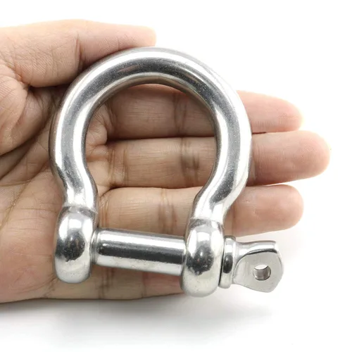Miniatura 2 de Heyous 1/2 pulgada 0.472 in tornillo pin ancla grillete de acero inoxidable resistente en forma de arco abrazadera de carga para cadenas Wirerope