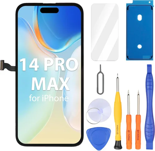 Miniatura 10 de Ayake Reemplazo de pantalla para iPhone 13 Pro Max, pantalla LCD FHD de 6.7 pulgadas y pantalla digitalizadora táctil, tono real programable, restos