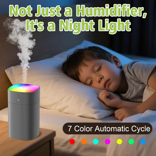 Miniatura 3 de Mini humidificadores portátiles para dormitorio, difusor de aroma de 13.5 fl oz para el hogar, humidificador de plantas de escritorio personal