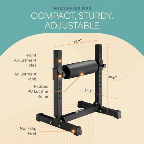 Miniatura 7 de Lifepro Soporte de sentadilla dividida búlgara Max – Soporte de rodillo de pierna única ajustable para sentadillas divididas y estocadas – Capacidad