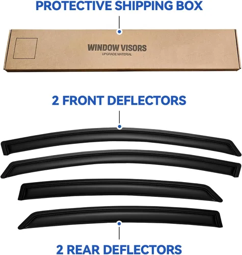 Miniatura 5 de Visores para ventanas y protectores contra la lluvia para Ford Fusion 2013, 2014, 2015, 2016, 2017, 2018, 2019, 2020, Deflectores de viento