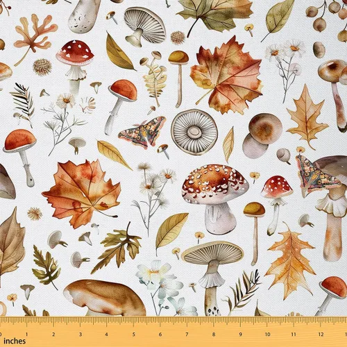 Miniatura 17 de Tela decorativa de setas lindas de Feelyou por el patio, tela de tapicería de setas de dibujos animados para sillas, tela decorativa impermeable al