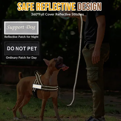 Miniatura 6 de Lukovee Arnés para perro sin tirones y correa - Arnés de chaleco para perros resistente con acolchado suave para perros medianos y grandes, arnés