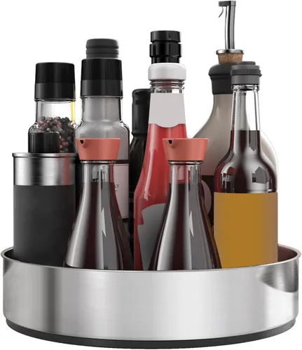 VAEHOLD Lazy Susan Plataforma Giratoria Organizador de Especias para Armario de Cocina, Bandeja de Almacenamiento para Frutas, Aperitivos, Ensaladas