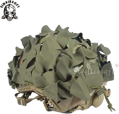 Miniatura 3 de SINAIRSOFT Cubierta de casco táctico transpirable 3D camuflaje casco cubierta para paintball militar tiro equipo combate casco rápido