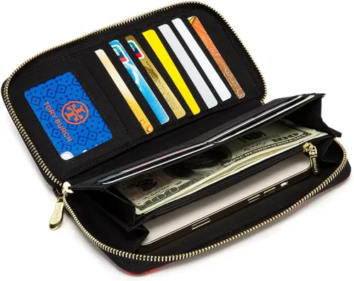 Miniatura 27 de Cartera de mano para mujer, estilo bohemio, con RFID, elegante, espaciosa con correa para viajes, capacidad para tarjetas, teléfono, dinero