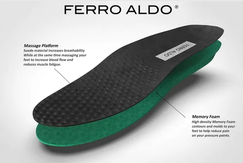 Miniatura 3 de Ferro Aldo Alejandro MFA606326 - Botas de vestir de espuma viscoelástica para hombre, estilo casual, con hebilla de alta occidental, botas de vestir