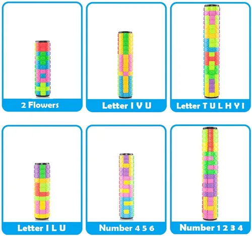 Miniatura 3 de R.Y.TOYS Juguete para ansiedad, rompecabezas de cubo mágico, rompecabezas de cerebro para adultos, juego de mano inquieto de lógica giratoria