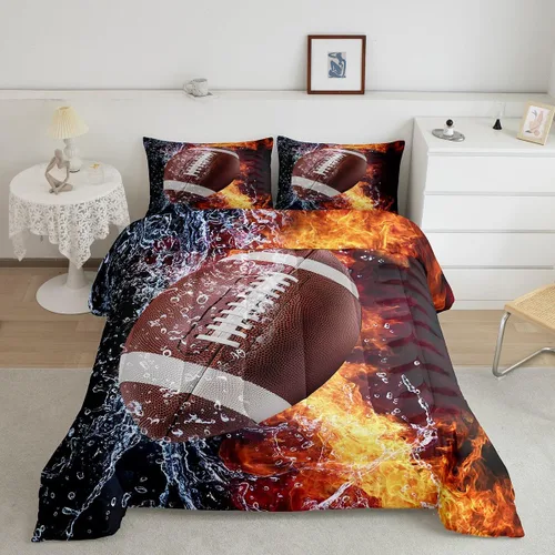 Miniatura 12 de Castle Fairy Juego de edredón de vaquero occidental, tamaño matrimonial, juego de ropa de cama de estilo bohemio con estampado de leopardo, rayo