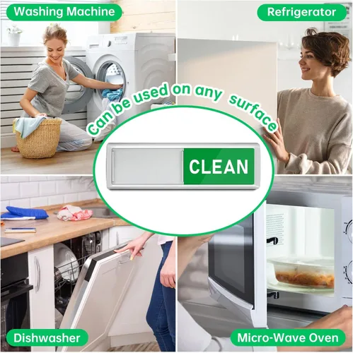 Miniatura 5 de PSLER Imán para lavavajillas - Indicador magnético de limpieza/sucio para lavavajillas y refrigerador de acero inoxidable, accesorio de cocina