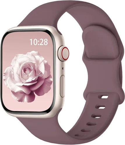 Miniatura 11 de Correa de silicona deportiva compatible con bandas de Apple Watch de 38mm 40mm 41mm 42mm 44mm 45mm 46mm 49mm para mujeres y hombres, correa