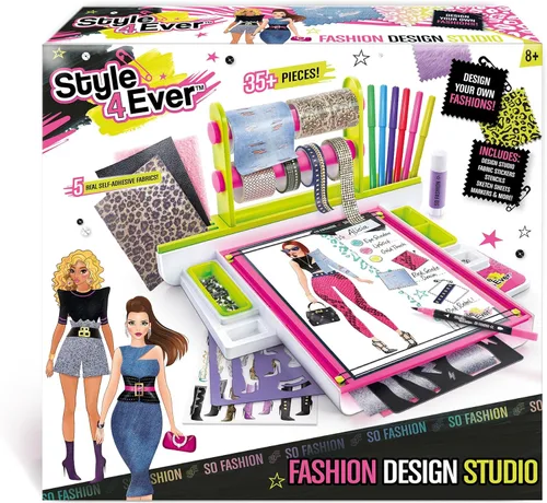 Miniatura 3 de Canal Toys Style 4 Ever Estudio de Diseño de Moda, Diseña tus Propias Modas, Hojas de Diseño con Plantillas, Pegatinas y Telas, Añade