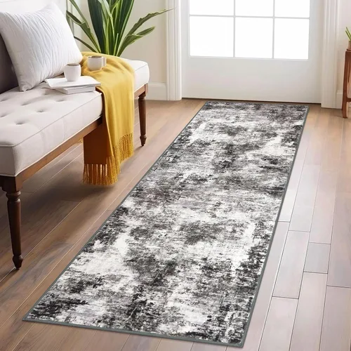 Miniatura 18 de Lansny Alfombra pequeña abstracta de 2 x 3 pies, alfombra de entrada, alfombra lavable para puerta de entrada, alfombra lavable antideslizante