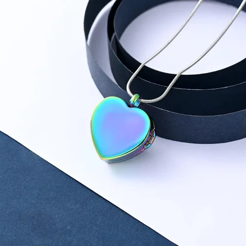 Miniatura 53 de constantlife Joyería de cremación para cenizas – Colgante de corazón conmemorativo collar de urna conmemorativa soporte para cenizas de acero