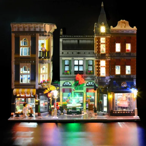 Miniatura 4 de LIGHTAILING Juego de luces para el modelo de bloques de construcción (Creator Expert The Assembly Square) – Kit de luz LED compatible con Lego 10255