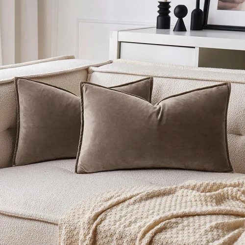 Miniatura 43 de MIULEE Paquete de 2 fundas decorativas de cojines de poliéster suave, fundas de almohada cuadradas cómodas y suaves para sofá, sillón, dormitorio