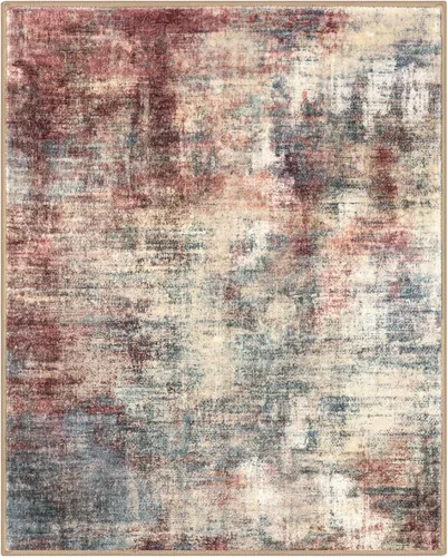 Miniatura 192 de IOHOUZE Alfombra abstracta lavable de 3 x 12 pies para pasillos, antideslizante para cocina, camino de entrada de lana sintética para interiores