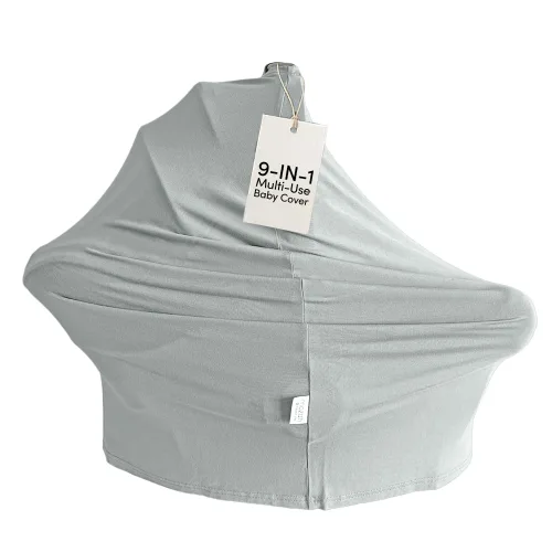 Miniatura 10 de MOZAH Funda de asiento de coche para bebé, hojas beige, 100% muselina orgánica, suave, transpirable y ligera, esencial para asiento de automóvil