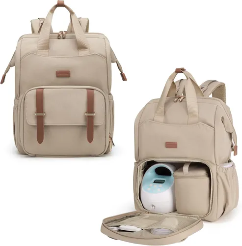 Miniatura 9 de Moclla para extractor de leche mommore para Spectra S1, S2, mochila para pañales Medela para mamás trabajadoras con funda para laptop de 15.6 Negro