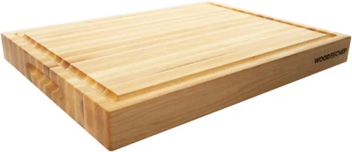 Miniatura 8 de Tabla de Cortar Grande de Madera de American Cherry - Un Bloque de Carnicero que Viene con Ranura para Jugos para Cortar Carne y Verduras Jugosas