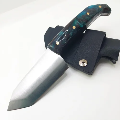 Miniatura 5 de Mini cuchillo de caza hecho a mano hecho en los E.E.U.U. Custom EDC Tanto resina mango cuchillo bush cuchillo Austin Blades