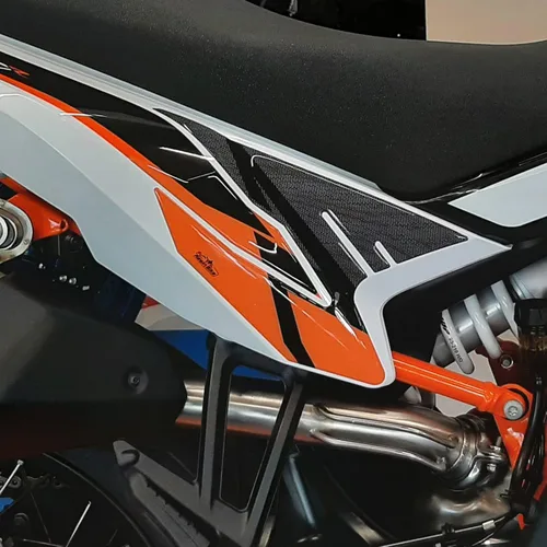 Resin Bike Adhesivos 3D para motocicleta compatibles con KTM 890 SMT Adventure R 2021-2026. Protección lateral de motocicleta contra impactos y