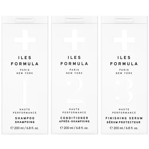 ILES FORMULA Signature Collection Champú y acondicionador de reparación profunda con suero de acabado en crema seca para cabello seco, dañado y