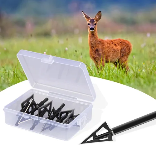 Miniatura 5 de Hunting Broadheads with 3 Fixed Blade 100 Grain Screw-in Archery Broadheads Compatible with Crossbows,Recurve and Compound Bows
