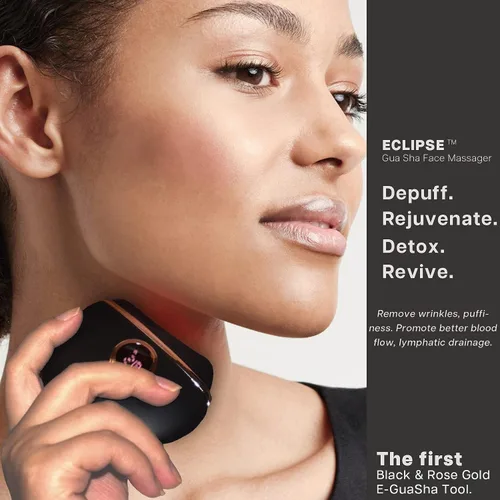 Miniatura 2 de VRAIKO Eclipse Gua Sha Herramientas faciales, masajeador facial eléctrico con 3 niveles de calor y vibración y batería de 1000 mAh, levantamiento