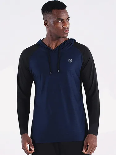 Miniatura 3 de NELEUS Camisa deportiva Dry Fit para hombre, para entrenamiento, correr, manga larga, con capucha