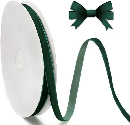 Miniatura 11 de Hying Cintas navideñas de champán para manualidades, 3/8 pulgadas x 25 yardas, cinta de color camello claro, cintas de Navidad para envolver