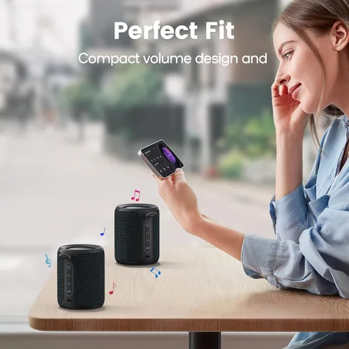 Miniatura 9 de Altavoz Bluetooth inalámbrico, IP67 impermeable y a prueba de polvo altavoz portátil con luces, sonido estéreo fuerte de 15 W, batería de 2500 mAh
