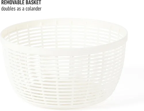Miniatura 6 de Calphalon Aero - Molinillo de ensalada de acero inoxidable de 6.3 cuartos de galón, cuenco para lavar frutas y verduras con cesta coladora