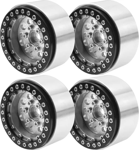 Miniatura 2 de ShareGoo - Juego de 4 cubos de aleación de aluminio de 1.9 pulgadas, compatibles con Traxxas TRX4 Axial SCX10 RCAWD D90 D110 Tamiya CC01 1/10 RC