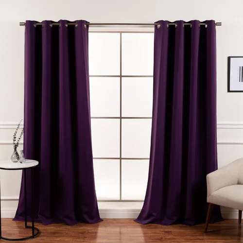 Miniatura 28 de Best Home Fashion Cortinas Opacas 2 Paneles - Tratamiento de Ventana con Aislamiento Térmico Premium Cortinas Opacas para Dormitorio - Parte Castaño