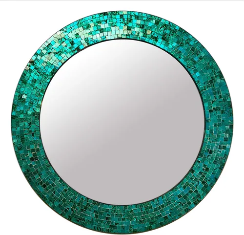 Miniatura 9 de Espejo de pared de mosaico de 24 pulgadas en ultra violeta, espejo de pared decorativo morado (ultra violeta)