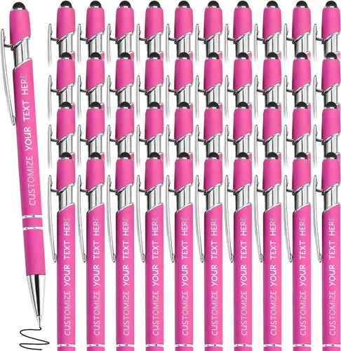 Miniatura 21 de Bolígrafos personalizados con lápiz óptico y grabado gratis, bolígrafos personalizados para negocios, graduación, aniversarios (hasta 500 unidades)