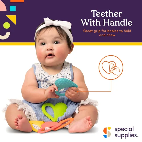 Miniatura 2 de Special Supplies Cuchara de corazón mordedora, herramientas de terapia motora oral, estimulación texturizada y tratamiento de entrada sensorial
